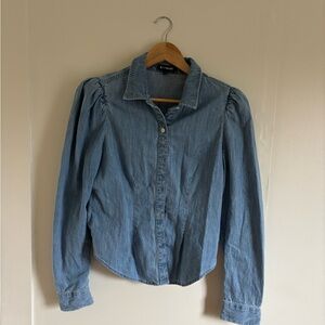 Express Light Blue Button-Down Shirt